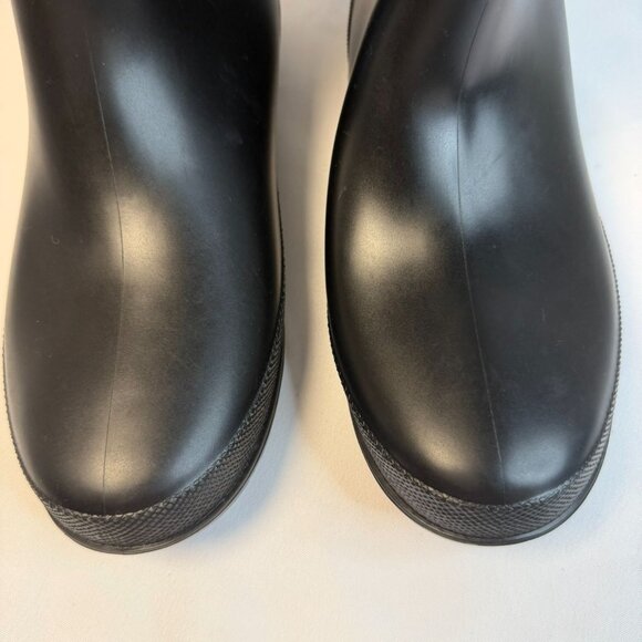 Rain Boots Women’s Size 7.5M Black Drawstring Outdoor Rubber Garden Farm Mud - Picture 4 of 11